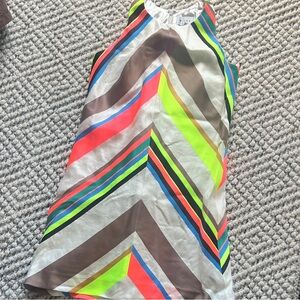 Milly Neon Chevron A-Line Dress